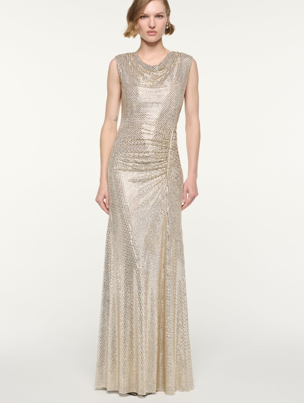 Roland Mouret Gathered Diamante Gown